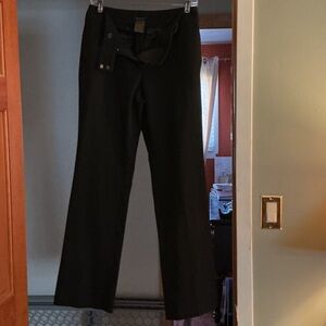 Ann Taylor Black Curvy Wide-Leg Trousers